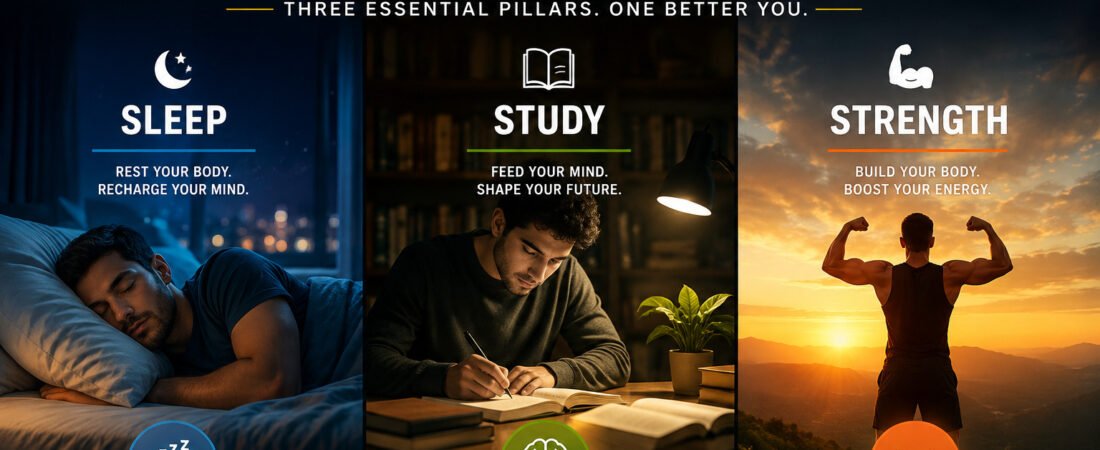 The 3S: Sleep, Study and Strength