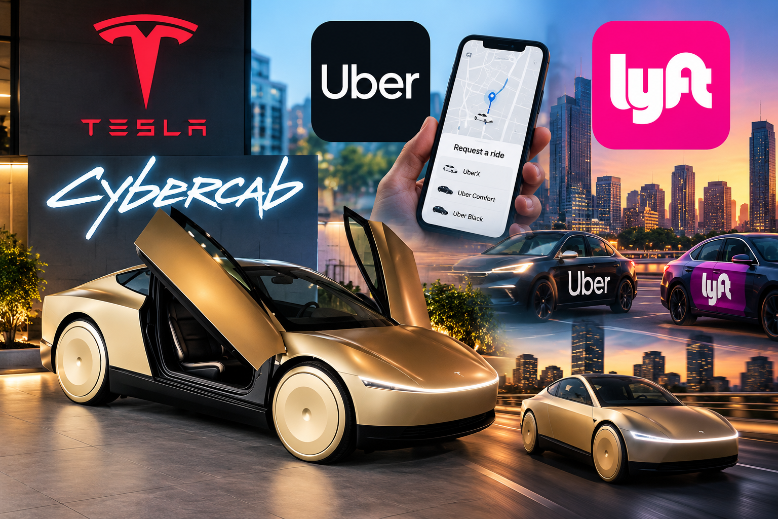 Tesla Cybercab vs Uber and Lyft: How Robotaxis Could Change the Ride-Hailing Industry