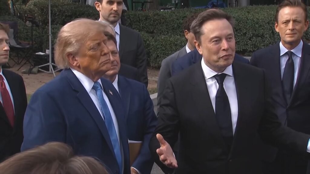 Donald Trump and technology leaders during a White House meeting on Super Intelligence and artificial intelligence.